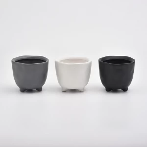 Mattte White Ceramic Jar Ceramic Candle Vessel Home Decoration