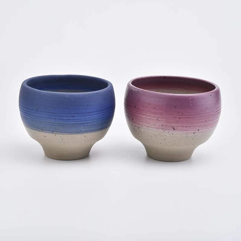 roundly ceramic candle jar