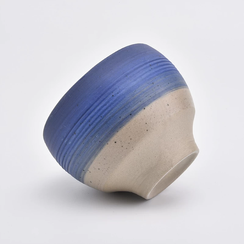 roundly ceramic candle jar