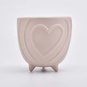 Matowy różowy ceramiczny uchwyt na stopę w kształcie serca