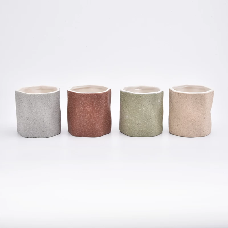 Matte Red Ceramic Candle Holders Home Decoration