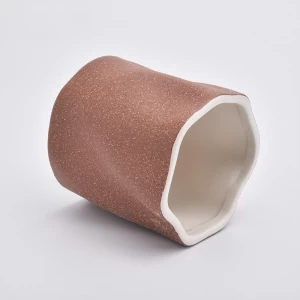 Matte Red Ceramic Candle Holders Home Decoration