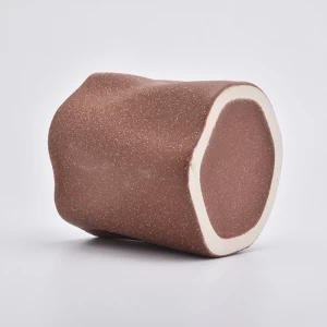 Matte Red Ceramic Candle Holders Home Decoration