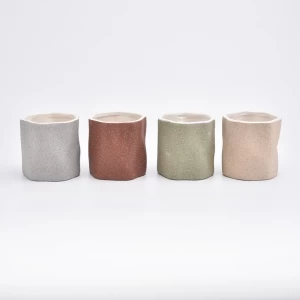Matte Red Ceramic Candle Holders Home Decoration