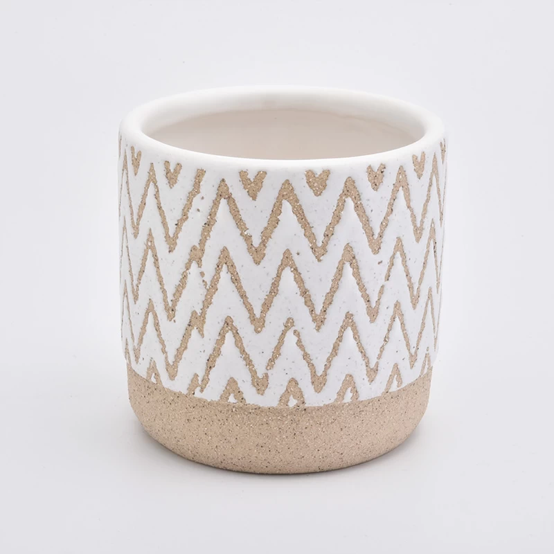 20oz Yellow Ceramic Candle Holders for Home Decoration Wholesales