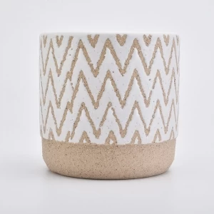 20oz Yellow Ceramic Candle Holders for Home Decoration Wholesales