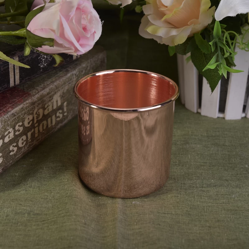 home decor metal copper candle jar