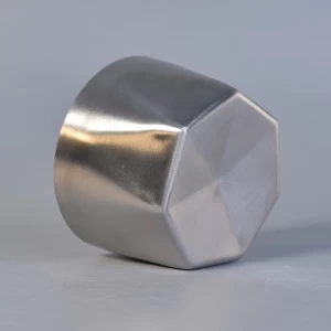 Silver stainless steel votive candle holder