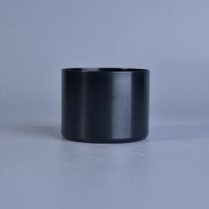 142ml Short cylinder black alumium metal tealight candle holders
