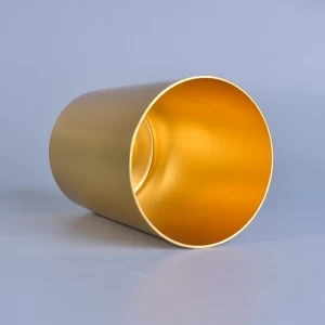 334ml  Coloring Oxidation Coated Aluminum Metal Candle Holder Set