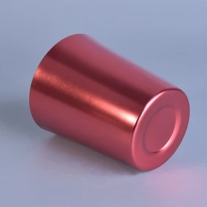 Shiny Red Cooper Alumium Metal Light Refilled Candle Jar