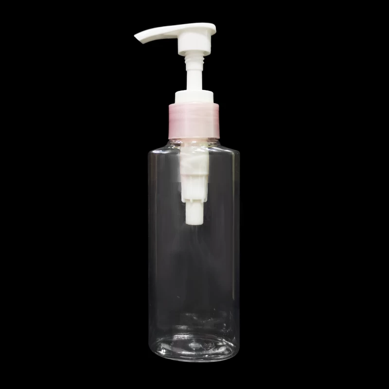 China Flat 100ml PET Clear Lotion Pump Bottle manufacturer