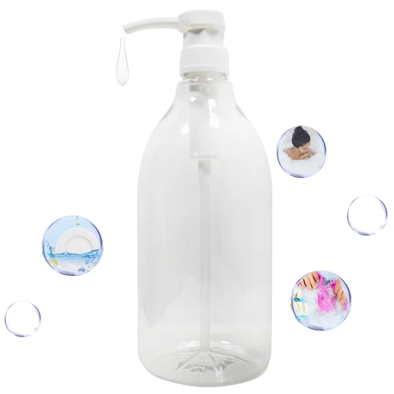 porcelana Botella dispensadora de jabón líquido para ropa, botella de bomba de plástico PET de 2L y 64oz fabricante