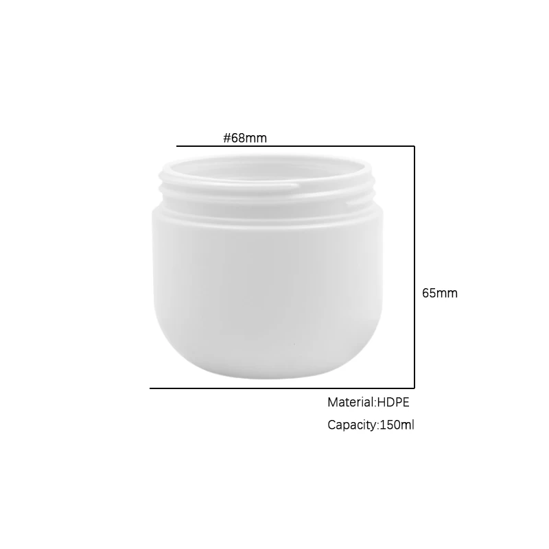 China Empty Cream Jars 150ml 5oz Plastic Jars With Lids manufacturer