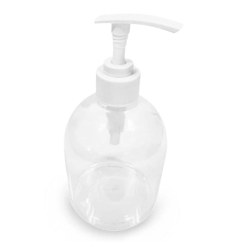 China Custom Shampoo And Conditioner Bottles 500ml 16oz PET Clear Empty Plastic Bottle manufacturer
