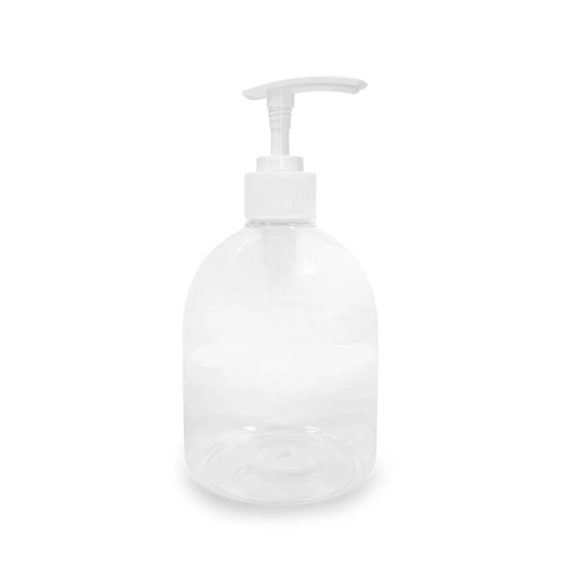 定制洗发水和护发素瓶 500 毫升 16 盎司 PET 透明空塑料瓶