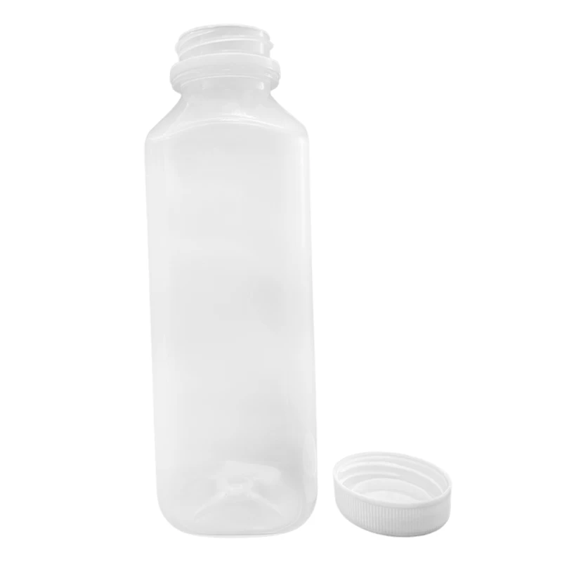 热灌装 PP 塑料瓶 450 毫升 15 盎司方形空塑料果汁瓶