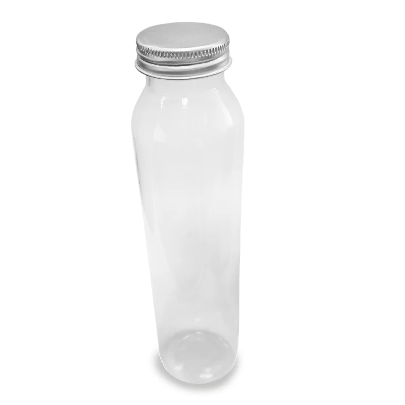 Bouteilles en plastique transparentes PET vides de 330 ml avec couvercle en aluminium