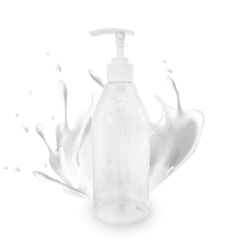China Doorzichtige PET-plastic fles van 500 ml voor lichaamswassing fabrikant