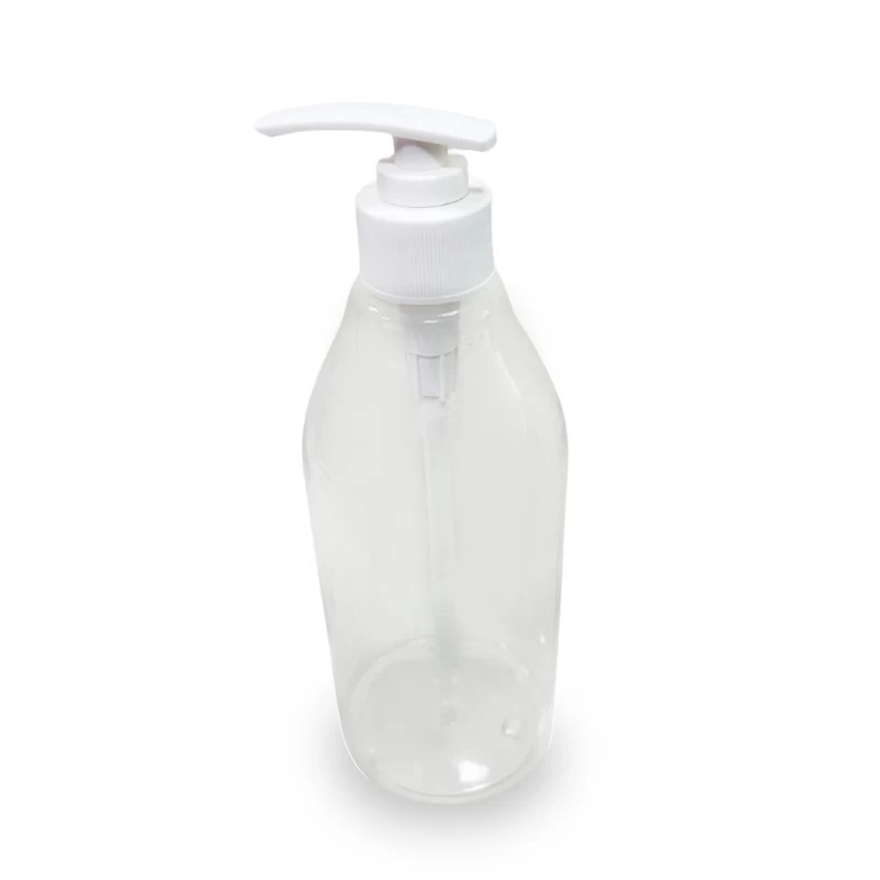 Bouteille en plastique PET d'emballage de lavage corporel clair de 500 ml