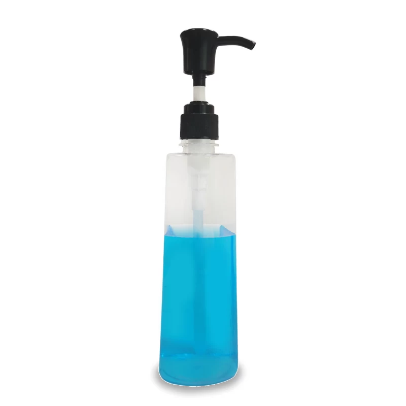 China Doorzichtige shampoofles 500 ml lege PET-plastic pompflessen fabrikant