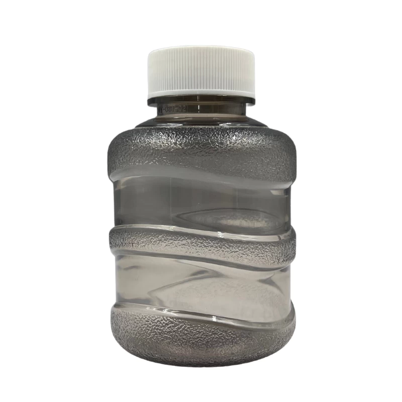8 oz / 250 ml Clear PET (BPA Free) Plastic Oblong Flask Style