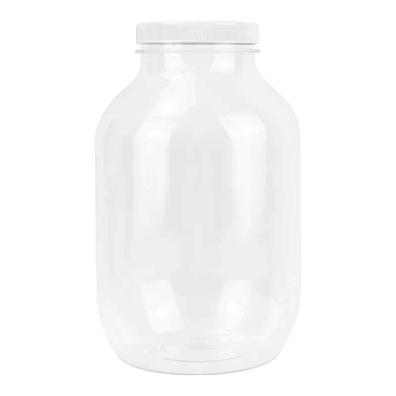 China Food Grade PET Plastic Large Candy Lollipop Jar Container 1 Gallon Food Storage Packing Bottle With Lids manufacturer