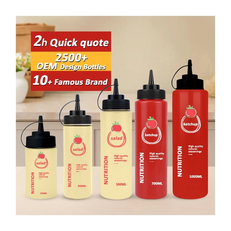 Chine 250ml 350ml 500ml 700ml 1L Ketchup Sauce Plastic Squeeze Bottle - COPY - 6roaac fabricant