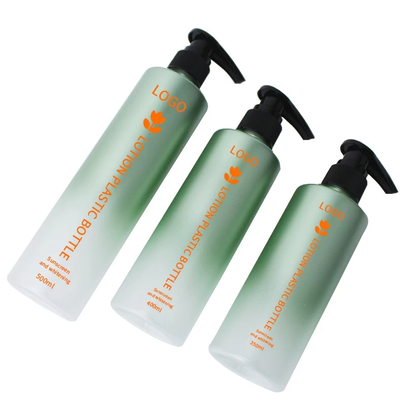 中国 new design HDPE plastic 300ml frosted clear soft touch shampoo and conditioner bottle with pump face care plastic bottle - COPY - rkmb4k 制造商