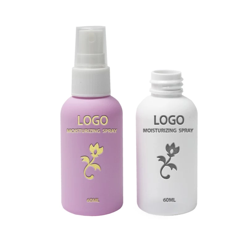 China Luxury Cosmetic Lotion Cream Bottle 30ml Custom Logo Printing Matte Soft Touch PET Plastic Spray Bottle manufacturer