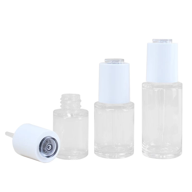 China HDPE soft touch round 20ml 30ml 50ml squeezable skincare serum liquid dropper bottles for hair oil in plastic manufacturer