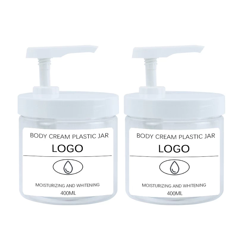 中国 Luxury plastic lotion face cream container black HDPE refillable 500ml 1000ml skincare airless press 98mm pump cosmetic jars - COPY - 64t3ik 制造商