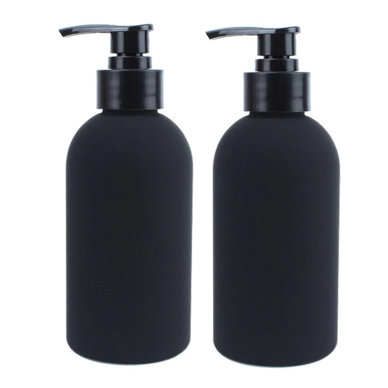 China 250ml pet biodegradable matte black shampoo empty bottle Body wash plastic bottle wash care plastic packaging - COPY - ecswcs fabrikant