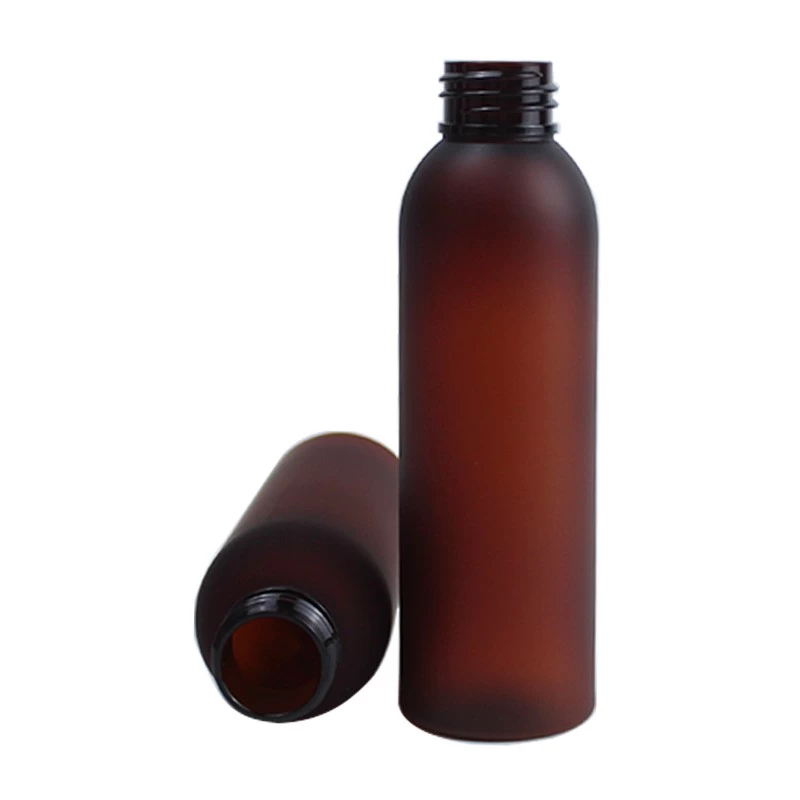 China Matte amber color plastic cosmetic lotion bottle manufacturer