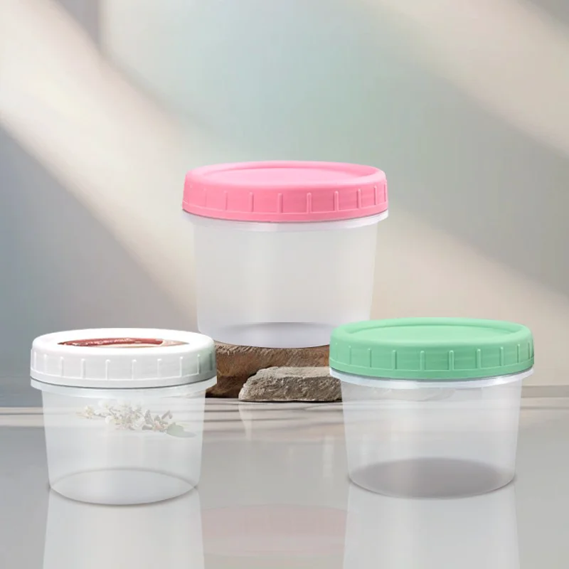 China Custom Plastic Disposable PP Microwave Safety Cups Container for Soup Fruit Cut Sauce manufacturer