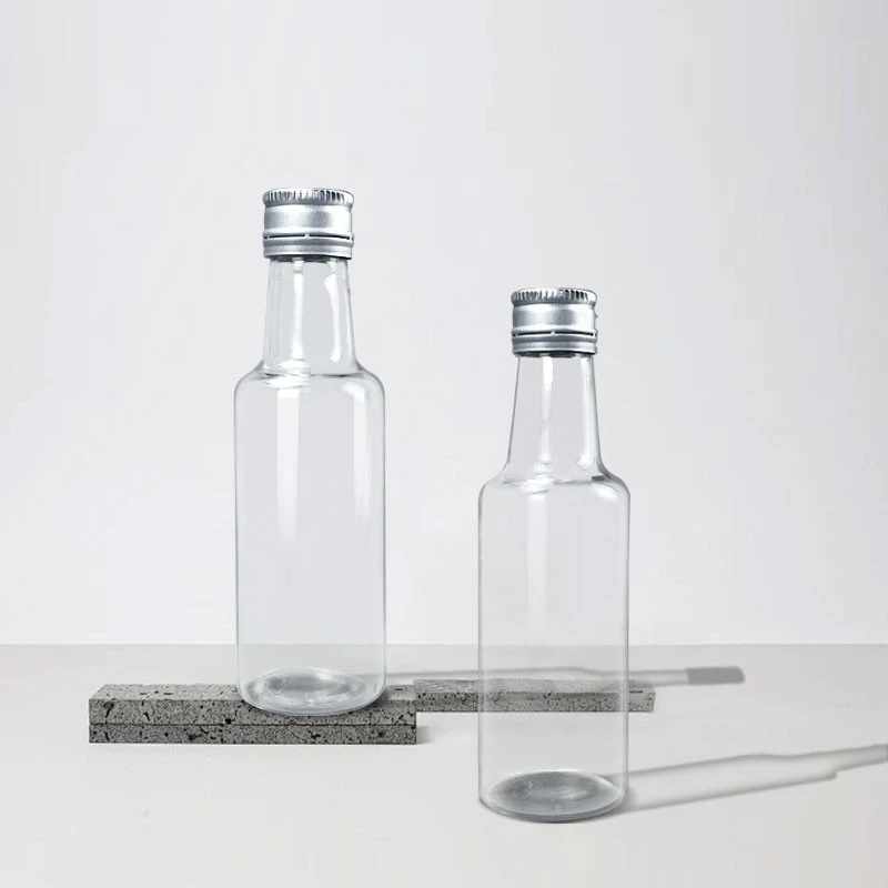 China Mini 2oz Pocket Plastic Clear Liquid Wine Liquor Vodka Enhancer Bottle manufacturer