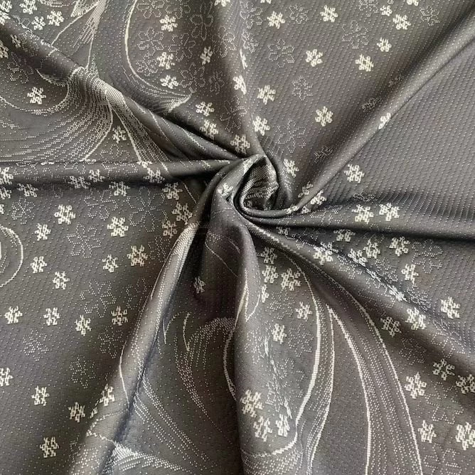 grey jacquard knit mattress fabric