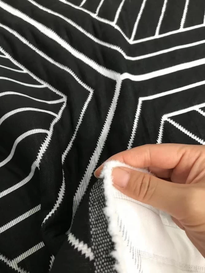 black soft jacquard knit mattress fabric