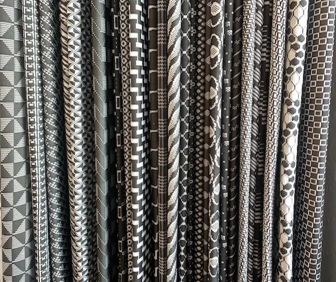 China produtor de tecido de borda de colchão preto barato fabricante