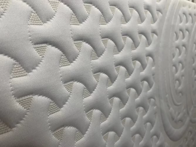 China nature organic jacquard latex foam  fabric manufacturer