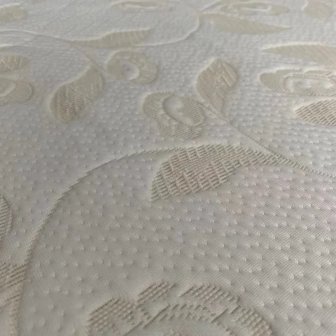tissu de matelas jacquard de coton crème