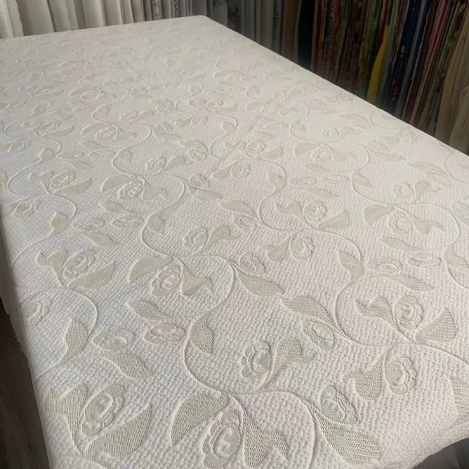 奶油色棉提花床垫面料