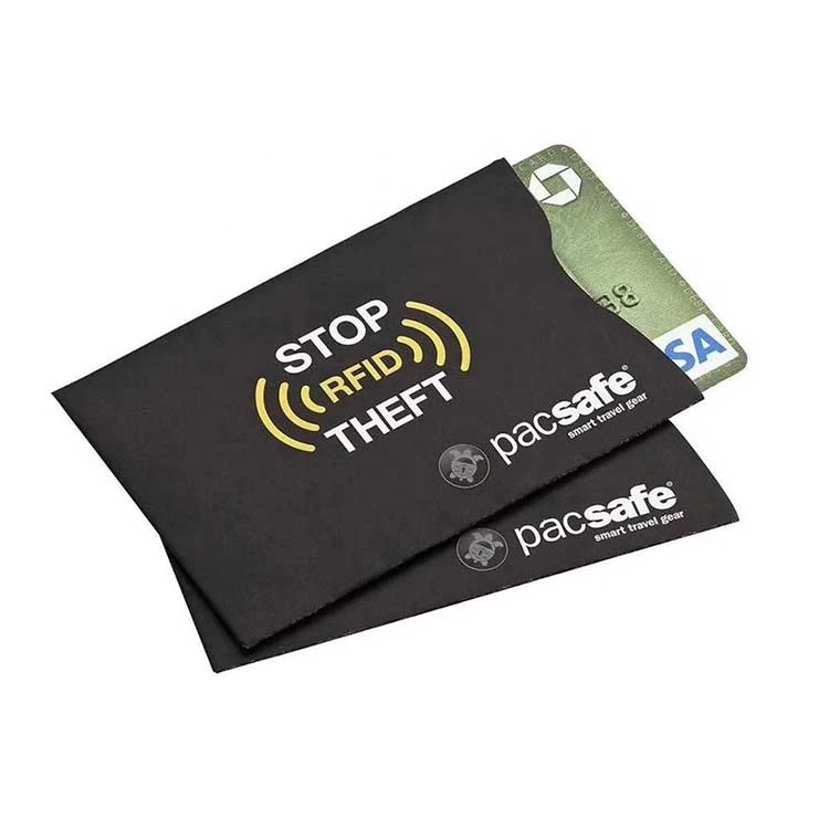 批发定制带 RFID 保护立式铝制 RFID 屏蔽套卡夹