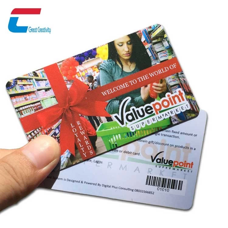 Tamaño de tarjeta de crédito Impresión personalizada Tarjeta de plástico de PVC Tarjeta de membresía Tarjeta de visita al por mayor