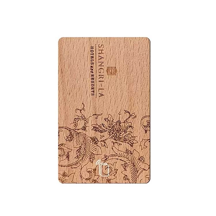 Benutzerdefinierter Druck Holzgravur RFID Holzkarten Großhandel