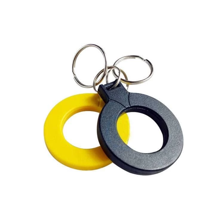 Etiqueta de anillos rfid inteligente ABS redonda personalizada para control de acceso etiqueta de llavero rfid