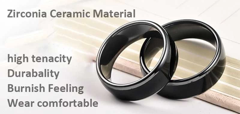 Custom Contactless Ceramic Stainless Steel NFC Rings Tag