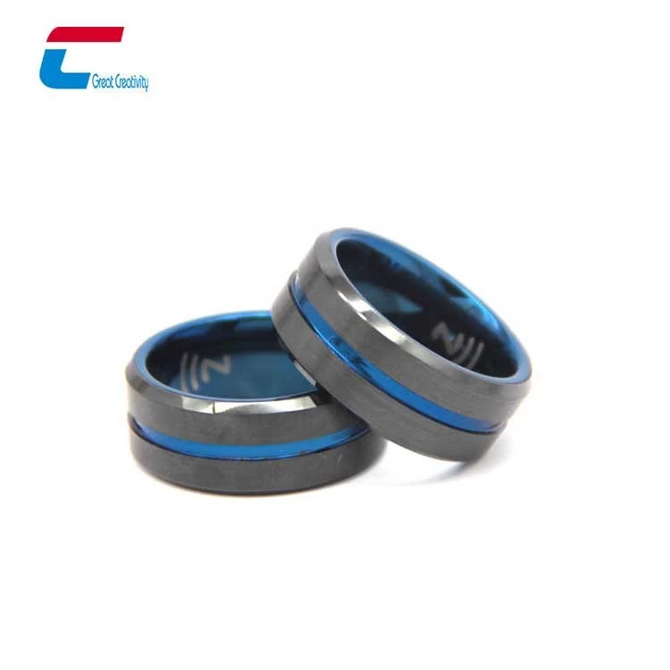 Contactless Ceramic /Stainless Steel NFC Rings Tag RFID Smart Ring Tag Wholesale