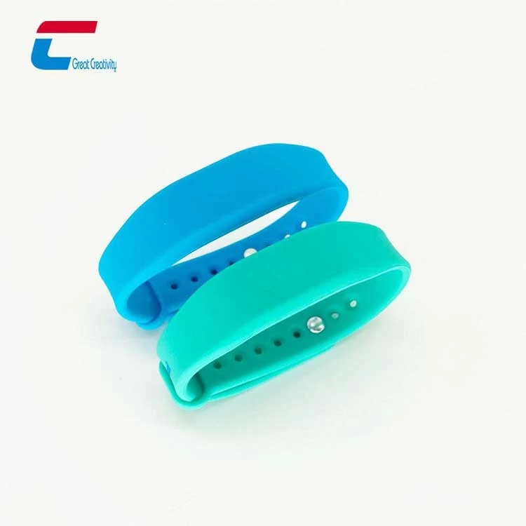 RFID Silicone Wristband Adjustable NFC RFID Ticket Wristband Wholesale