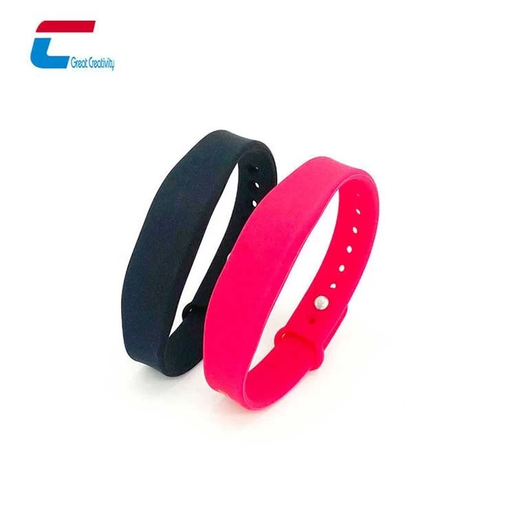 RFID Silicone Wristband Adjustable NFC RFID Ticket Wristband Wholesale